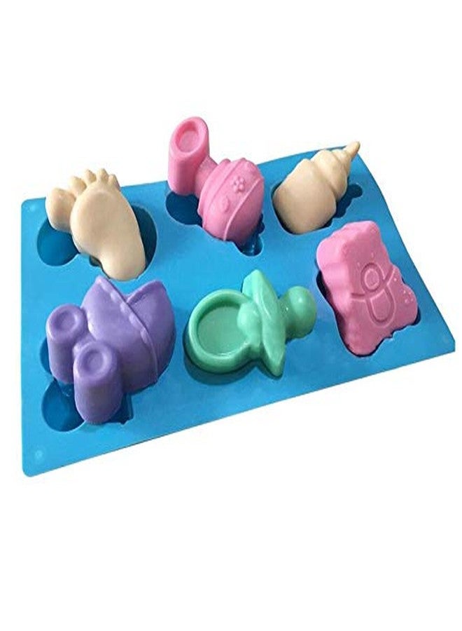 TREXEE Baby Shower Party Silicone Mold Baby Feeding Bottle Pacifier Fondant Mold for Sugarcraft Candy Making Cupcake Topper Mold Soap Mould Chocolate Cake Muffin Mould - Image 2